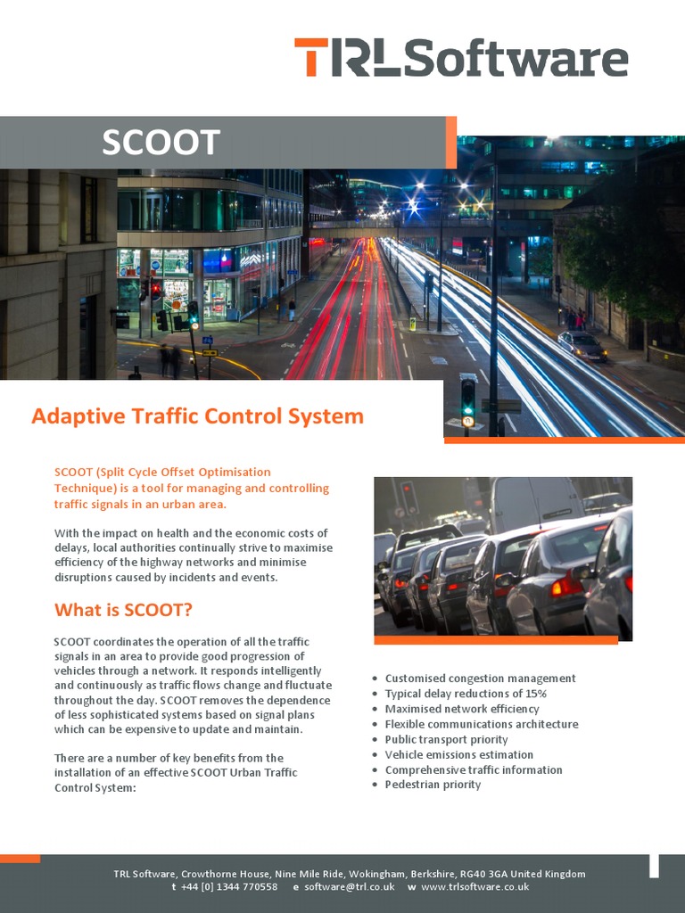 Scoot Adaptive Traffic Control System PDF Traffic Traffic Congestion