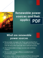 Renewable Power Sources As A Solution For Power