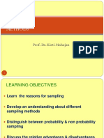 Sampling Methods: Prof. Dr. Kirti Mahajan