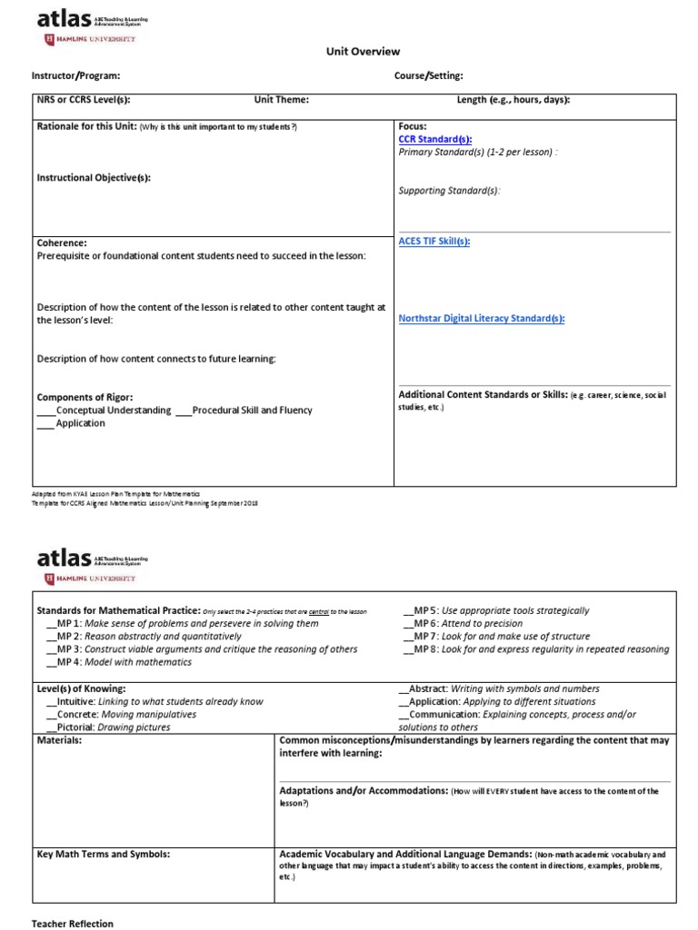 Unit Overview: CCR Standard(s) | PDF | Lesson Plan | Education Theory