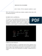 [Bioquimica] Resumo Ciclo de Krebs