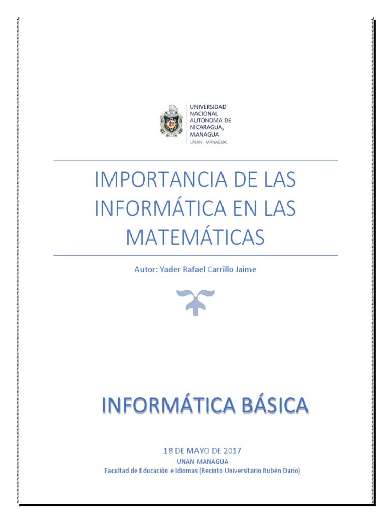 Informática y Matemáticas: Impacto y Aplicaciones | PDF | Ciencias de ...