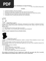 Fundamentos Teóricos e Metodológicos de Língua Portuguesa Dinâmica Dos Chapéus