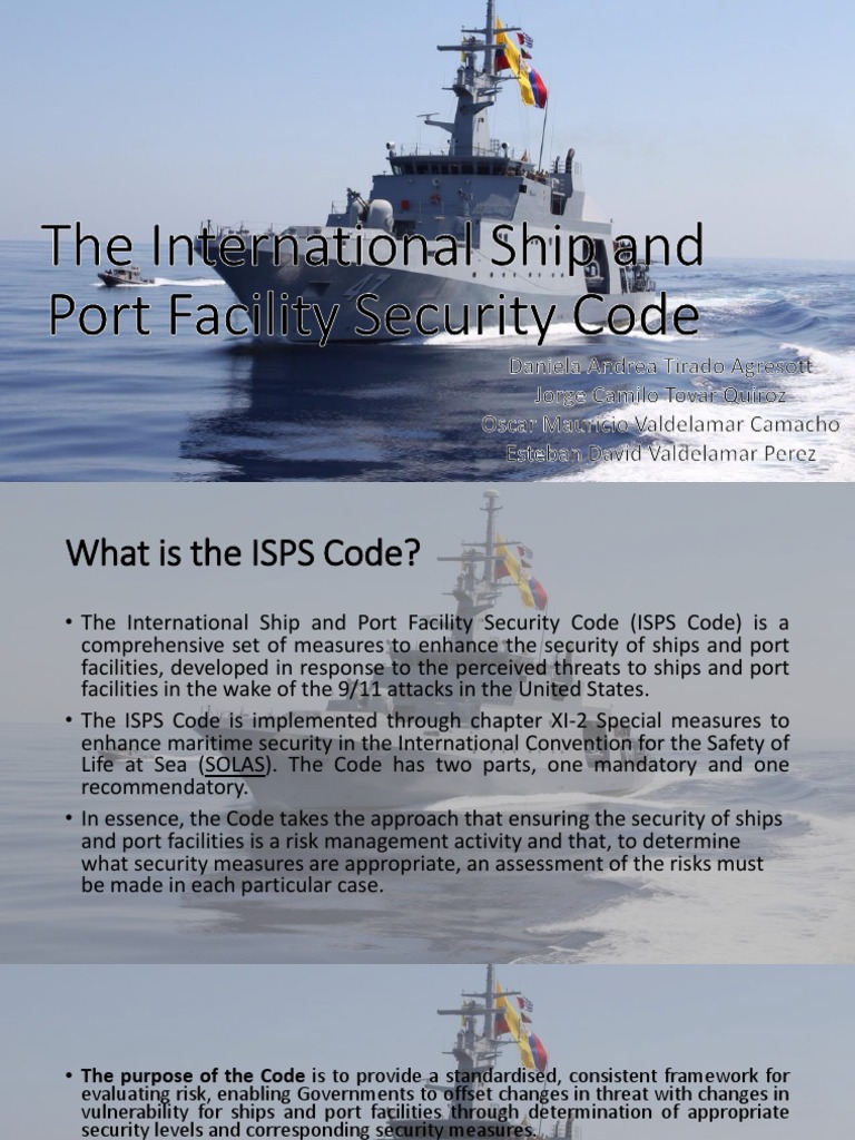 The International Ship and Port Facility Security (ISPS) Code | PDF ...
