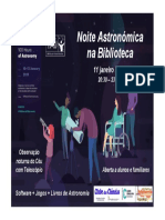 Cartaz Noite Astronomica Na Biblioteca