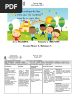 Plan de Área TERCERO 2019 Religion