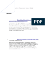 Artículos de biología: plantas medicinales, dieta de pobladores de América del Sur y más