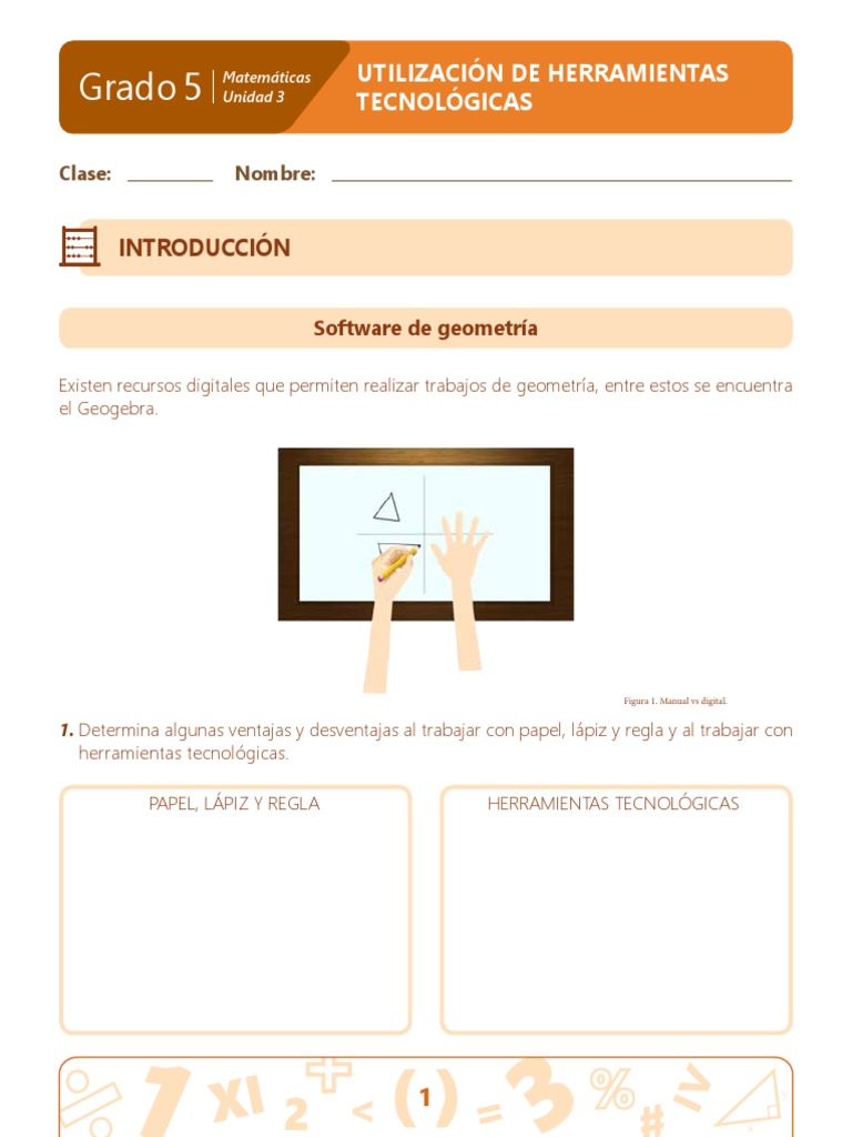 Uso de Geogebra en Geometría Grado 5 | PDF | Rotación | Vector Euclidiano