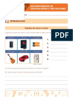 Reconocimiento de Desigualdades e Inecuaciones