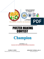 Poster Making Contest: Gloria N. Lising Apolonio T. Dumaya, Ph. D
