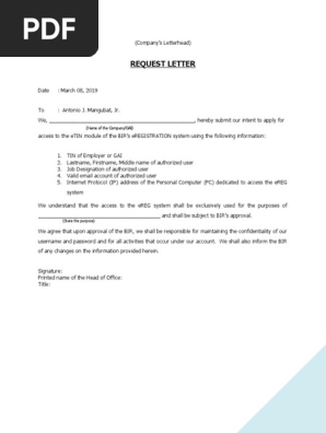 Request Letter