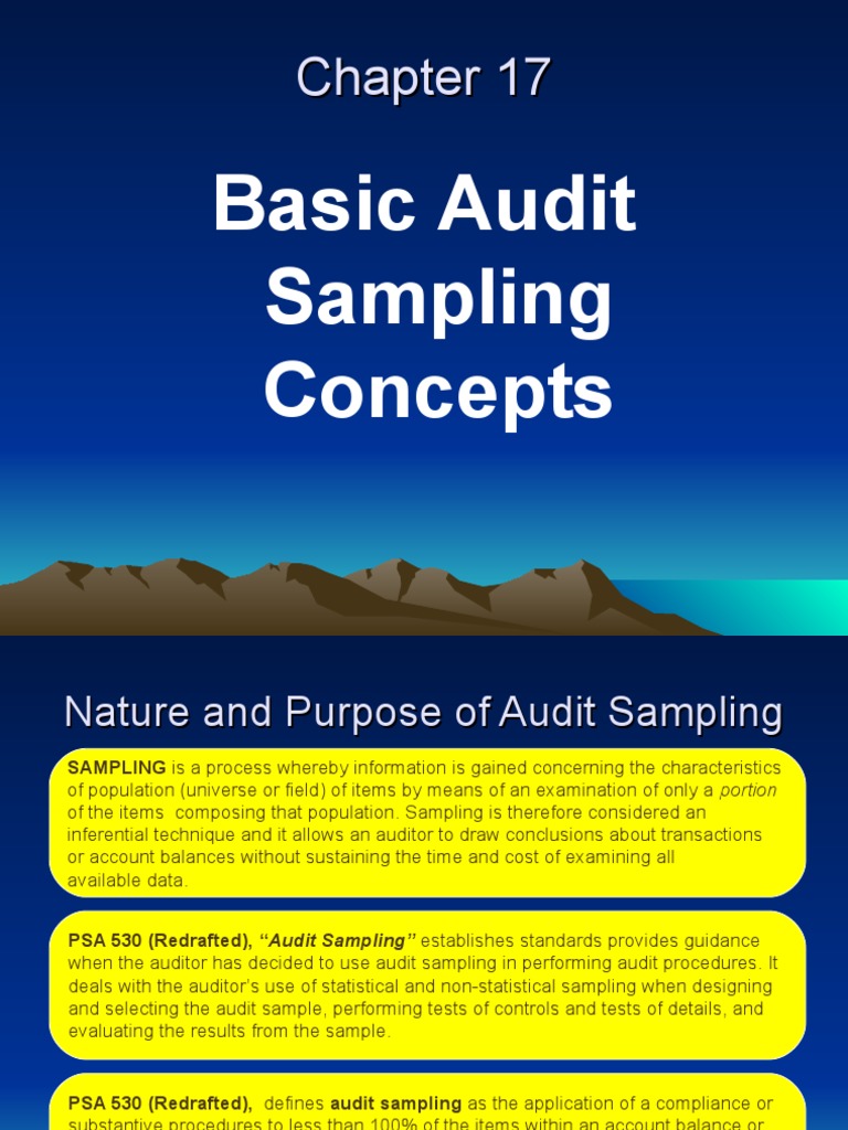 Audit Sampling Concepts Explained | PDF | Sampling (Statistics) | Audit