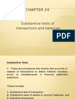 Chapter 24 Substantive Tests of Controls and Balances