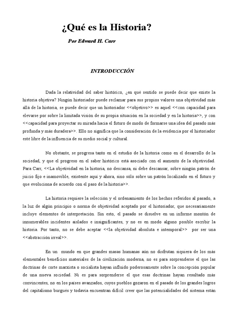 Resumen El Historiador y Los Hechos