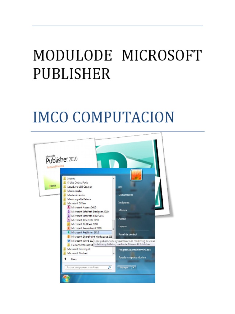 Módulo de Microsoft Publisher 2010 | PDF | Microsoft | Microsoft Word