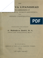 Shankara Bhashya Taittiriya Upanishad With Bhasyas of Suresvara Sayana PDF