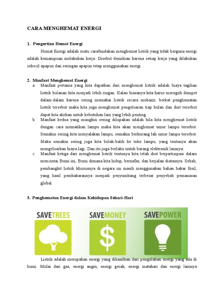 Cara Menghemat Energi Pdf