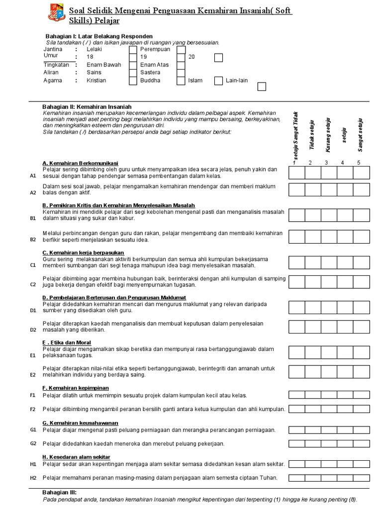 Soal Selidik Pdf