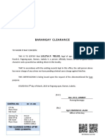 Barangay Clearance 2019