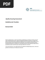 Quality Assuring Assessment - Guidelines For Providers, Revised 2013