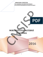 BI Mortalitatea Materna An 2016 PDF