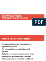 Operating System: Windows Vs Unix VX Linux