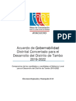 Modelo Impresión Acta Del Acuerdo de Gobernabilidad Tambo