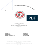 A Seminar Report On Brain Computer Inter PDF
