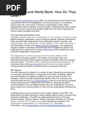information about world bank and imf mexico