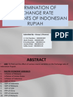 Determination of Exchange Rate Movements of Indonesian Rupiah