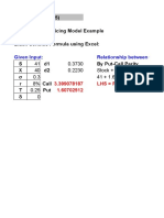 Tutorial 3 (Slide 25) Black-Scholes Pricing Model Example Black-Scholes Formula Using Excel