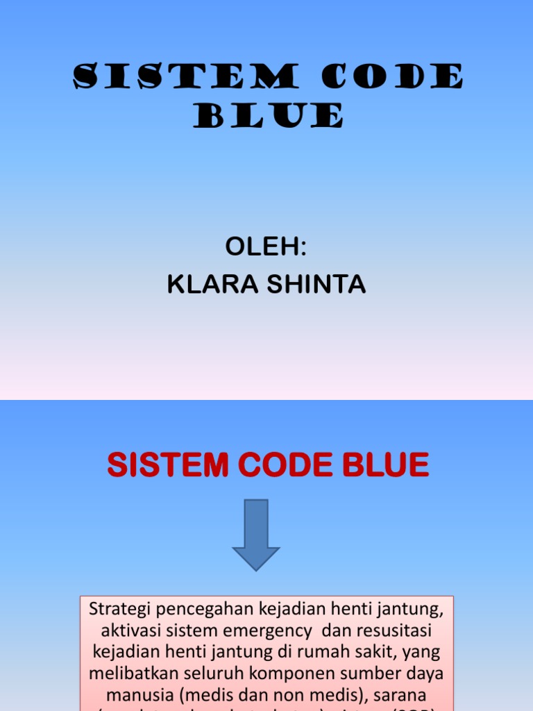 Sistem Code Blue | PDF
