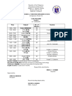 Grade 8 Class Program