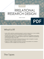 Correlational Research Design: Sarah & Emeral