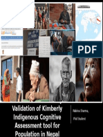 Validation of Kimberly Validation of Kimberly Indigenous Cognitive Assessment Tool For Population in Nepal