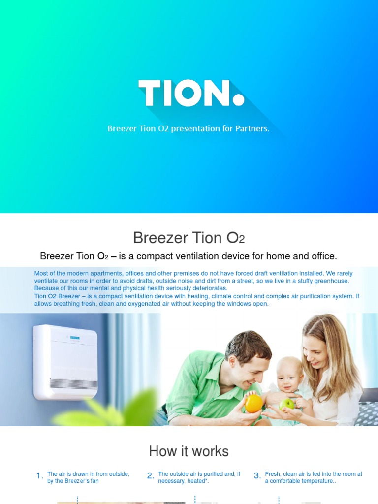 Tion O2 Breezer Presentation (Eng) | PDF | Hvac | Ventilation ...