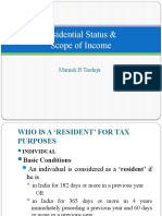 Residential Status & Scope of Income Tax