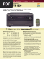 Denon AVR5800 - Ownersmanual