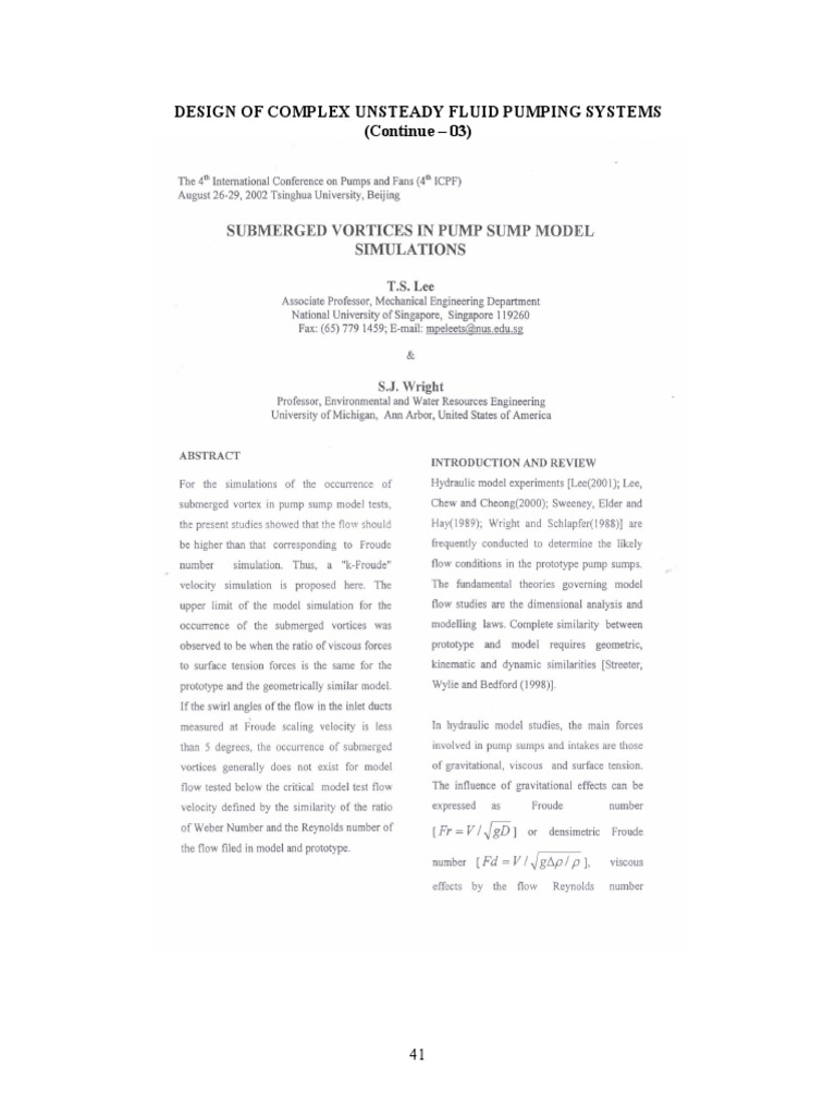 Complex Unsteady Fluid Pump Design | PDF