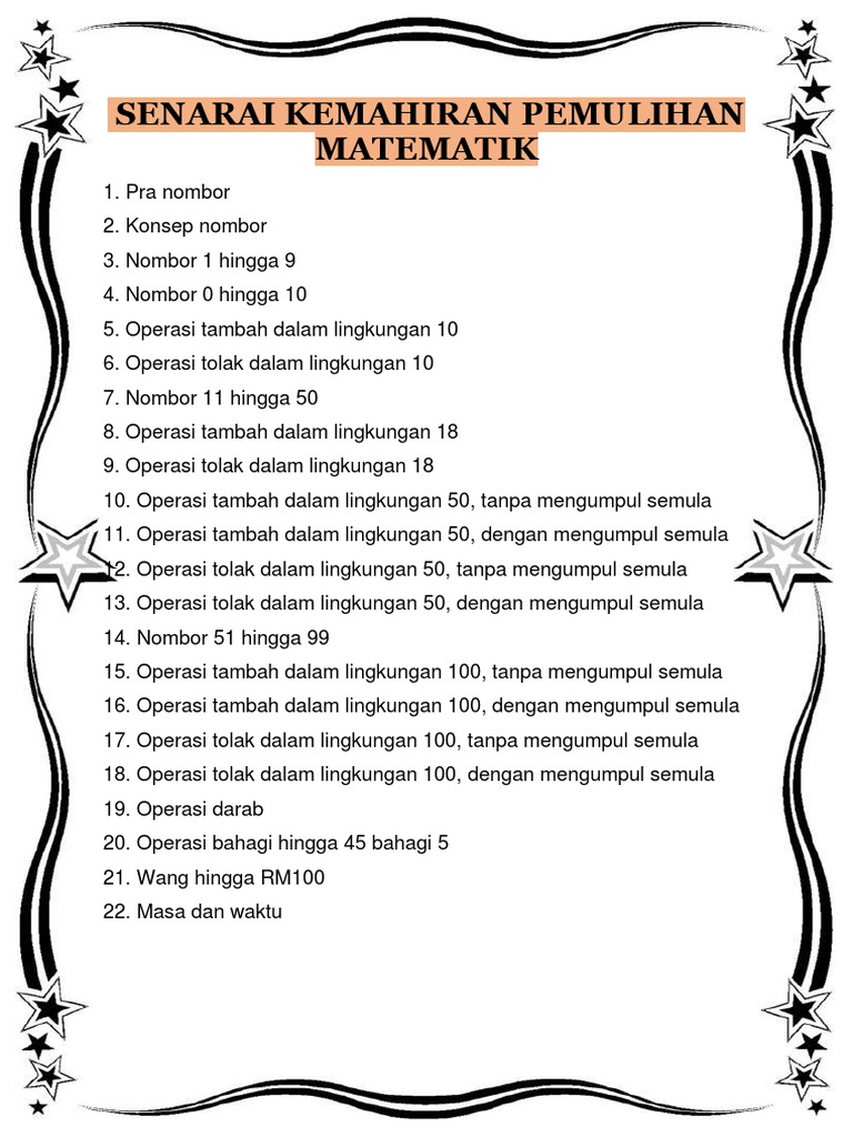 Kemahiran Pemulihan Matematik