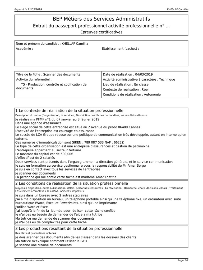 Gestion Administration Fiche Cerise Pro Corrigé Pdf