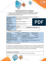 Guia de Actividades y Rubrica de Evaluacion - Paso 2 - Evaluar Alternativas de Financiación y Tomar Decisiones PDF
