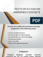 Effects of Fly Ash On Hardened Concrete