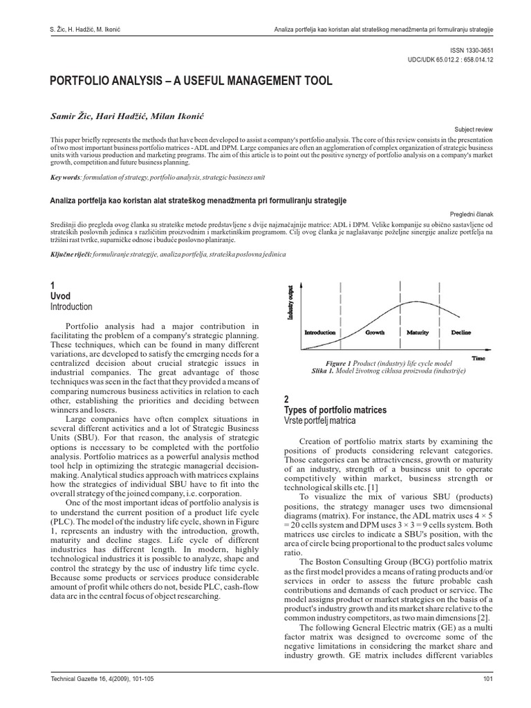 Portfolio Analysis PDF PDF Strategic Management Marketing Strategy