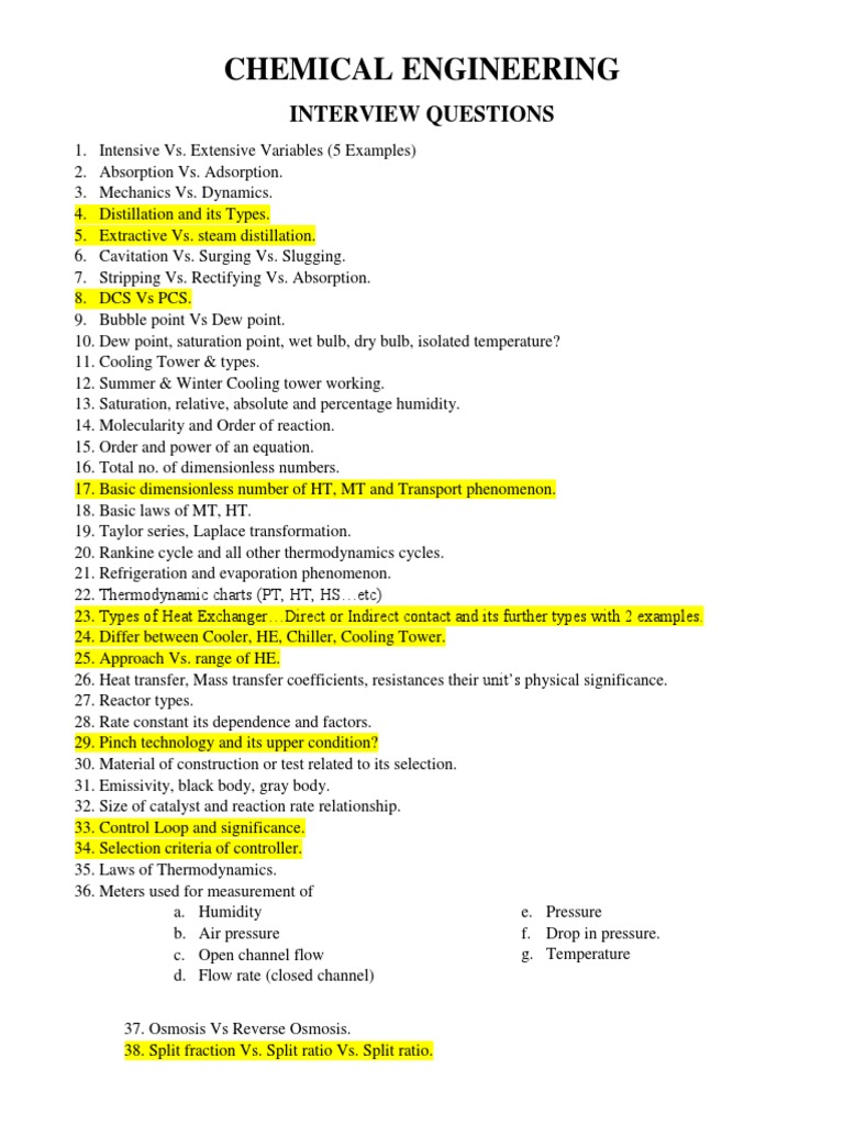 Interviews Questions PDF Heat Exchanger Refrigeration