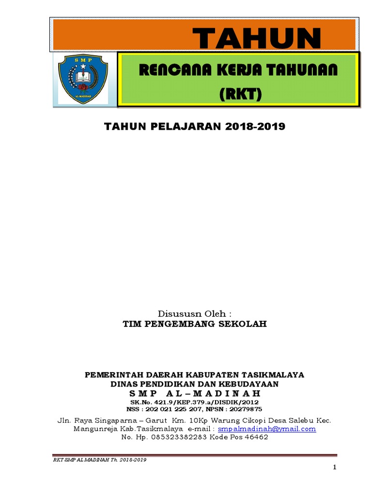 RKT SMP Almadinah 2018 2019 | PDF