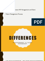 Topics: Differences Between HR Management and Talent Management Talent Management Process