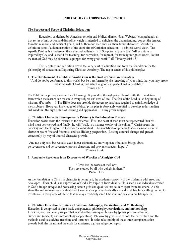Dayspring Christian Academy | PDF | Classics | Teachers