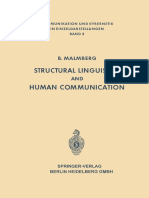 (Kommunikation und Kybernetik in Einzeldarstellungen 2) Bertil Malmberg (auth.) - Structural Linguistics and Human Communication_ An Introduction into the Mechanism of Language and the Methodology of .pdf