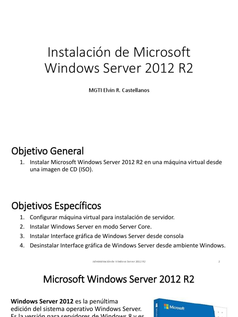 Instalación de Windows Server 2012 R2 | PDF | Microsoft Windows ...